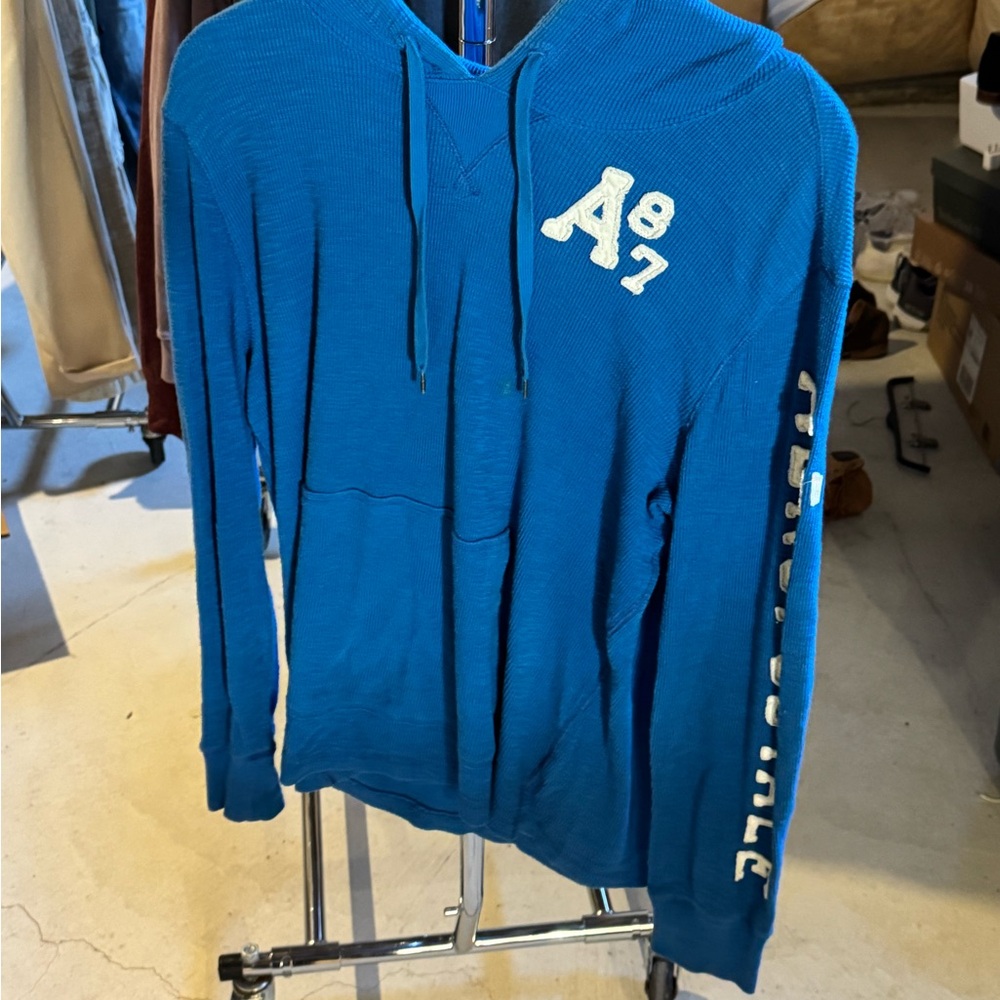 Aeropostale Vibrant Blue Hoodie with White Lettering
